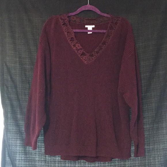 Eggplant H&M Oversized Sweater - Picture 1 of 3